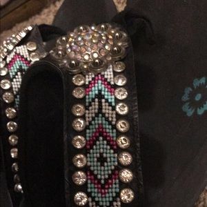 Justin flip flops size 10